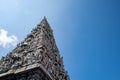 Negative space composition view of the Sri Kailawasanathan Swami Devasthanam - an old Hindu temple erected in the 1700s