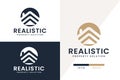 Negative space Dream House Real estate logo premium 