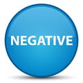 Negative special cyan blue round button