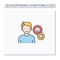 Negative symptoms color icon