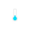Negative temperature thermometer icon. Vector isolated illustration
