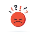 Negative thinking, bad experience feedback, unhappy client, difficult customer, poor service quality, angry red face