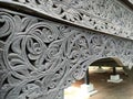 Handmade carvings in a traditional Malay house in Negeri Sembilan, Malaysia. Royalty Free Stock Photo