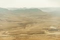 Negev desert in israel, landscape of mountains, sand and stones