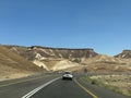 Road through the Ramon erosion crater