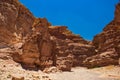 Negev Israeli desert dry ground sand stone rocky trail passage global warming landscape scenic view in bright clear weather day