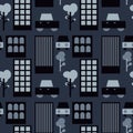 Neghborhood streets seamless pattern