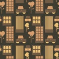 Neghborhood streets seamless pattern