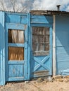 Old blue doors Royalty Free Stock Photo