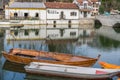 Old fisherman boats on the lake