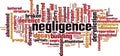 Negligence word cloud Royalty Free Stock Photo