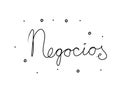 Negocios phrase handwritten with a calligraphy brush. Business in spanish. Modern brush calligraphy. Isolated word black Royalty Free Stock Photo
