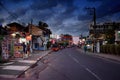 Negombo city streets at night