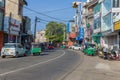 On the city street of modern Negombo