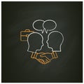 Negotiation chalk icon