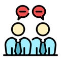 Negotiation icon color outline vector Royalty Free Stock Photo