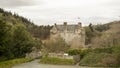 Neidpath Castle in Scotland. Shoot in April on dark weather Royalty Free Stock Photo