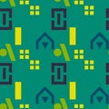 Neighborhood playground seamless pattern