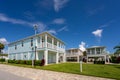 Neighborhood of two story luxury mobile homes in Jensen Beach FL Royalty Free Stock Photo