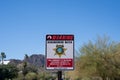 Neighborhood watch sign with Pima County Sheriff logo Royalty Free Stock Photo