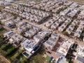 Neighborhoods houses. Aerial view of residential houses suburb.