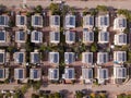 Neighborhoods houses. Aerial view of residential houses suburb.