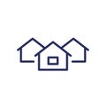 neighbourhood line icon with houses