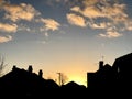 Neighbourhood sunset sky Royalty Free Stock Photo