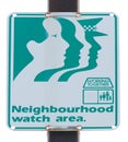 Neighbourhood watch area road sign