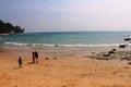 View of the sandy shore at Sitapur Beach, Neil Island, Andaman & Nicobar Islands, India Royalty Free Stock Photo