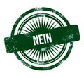 nein - green grunge stamp