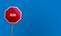 nein! - red sign with blue sky