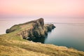 Neist Point Lighthouse - Isle of Skye, Scotland, beautiful cliffs of Highlands of Scotland at dusk Royalty Free Stock Photo