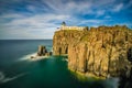 Neist Point lighthouse at Isle of Skye in Scotland Royalty Free Stock Photo