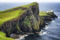 Neist point lighthouse on the Isle of Skye. Scotland Royalty Free Stock Photo