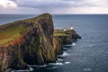 Neist Point Lightouse beautiful view landmark Skye Island Scotland Royalty Free Stock Photo