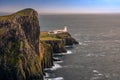 Neist Point Lightouse beautiful view landmark Skye Island Scotland Royalty Free Stock Photo