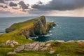 Neist Point Lightouse beautiful view landmark Skye Island Scotland Royalty Free Stock Photo