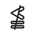 Neither less or exactly equal symbol icon vector sign and symbol isolated on white background, Neither less or exactly equal