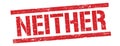 NEITHER text on red vintage lines stamp Royalty Free Stock Photo