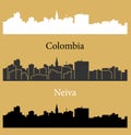 Neiva, Colombia city silhouette