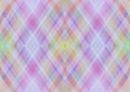 Pastel background with  patterns of rhombuses derived from the intersection of pink, white, purple, blue, yellow, orange, stripes Royalty Free Stock Photo