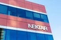 Nektar Therapeutics sign at company headquarters in Silicon Valley Royalty Free Stock Photo