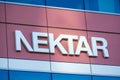 Nektar Therapeutics sign at company headquarters in Silicon Valley Royalty Free Stock Photo