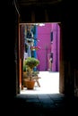 Burano in una cornice Royalty Free Stock Photo
