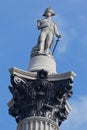 Nelson Column Trafalgar Square London England Royalty Free Stock Photo