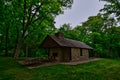 Nelson Dewey state park near cassville WI Dewey heights shelter building at the overlook on the river bluff