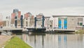 Nelson Mandela bridge oveer Merwede canal, utrecht Royalty Free Stock Photo