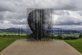 Nelson Mandela capture site , steel statue in Howick midlands Royalty Free Stock Photo