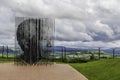 Nelson Mandela capture site , steel statue in Howick midlands Royalty Free Stock Photo